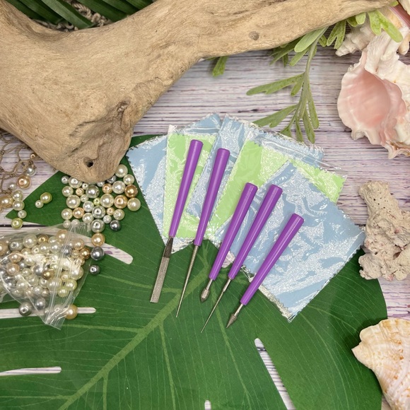 10pc DIAMOND TIPPED BEAD REAMERS & POLISHING CLOTHS JEWELRY MAKING BUNDLE LOT - Picture 12 of 16